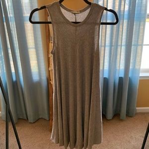 Short Grey Sleeveless Tunic Dress